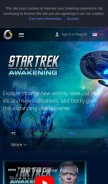 How startrekonline.com looks like on a mobile device such as an iPhone.