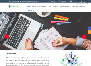 How startupindias.com looks like on a tablet such as an iPad.