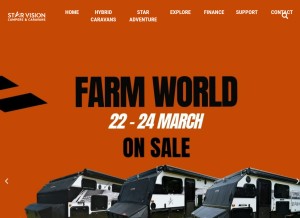 How starvision.com.au looks like on a tablet such as an iPad.