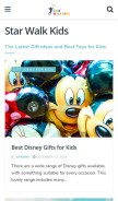 How starwalkkids.com looks like on a mobile device such as an iPhone.