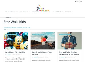 How starwalkkids.com looks like on a tablet such as an iPad.