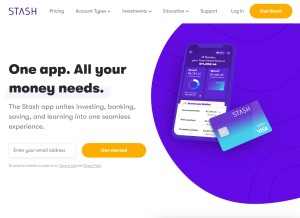 How stashinvest.com looks like on a tablet such as an iPad.