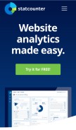 How statcounter.com looks like on a mobile device such as an iPhone.