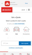 How statefarm.com looks like on a mobile device such as an iPhone.