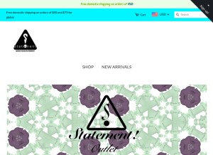 How statementoutlet.com looks like on a tablet such as an iPad.