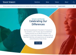 How statestreet.com looks like on a tablet such as an iPad.