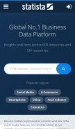 How statista.com looks like on a mobile device such as an iPhone.