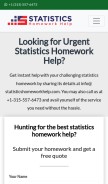How statisticshomeworkhelp.com looks like on a mobile device such as an iPhone.