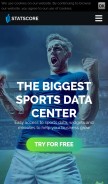 How statscore.com looks like on a mobile device such as an iPhone.