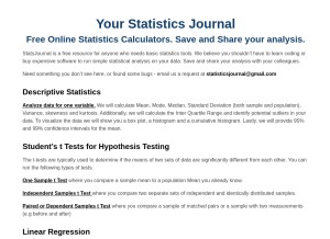 How statsjournal.com looks like on a tablet such as an iPad.