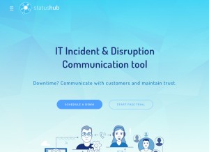 How statushub.io looks like on a tablet such as an iPad.