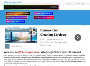 How statuslagao.com looks like on a tablet such as an iPad.