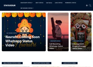 How statusour.com looks like on a tablet such as an iPad.