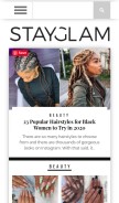 How stayglam.com looks like on a mobile device such as an iPhone.