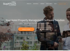 How stayntouch.com looks like on a tablet such as an iPad.