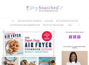 How staysnatched.com looks like on a tablet such as an iPad.