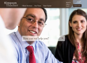 How stblaw.com looks like on a tablet such as an iPad.