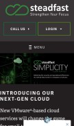 How steadfast.net looks like on a mobile device such as an iPhone.