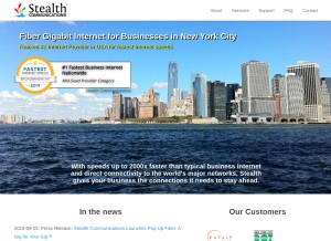 How stealth.net looks like on a tablet such as an iPad.