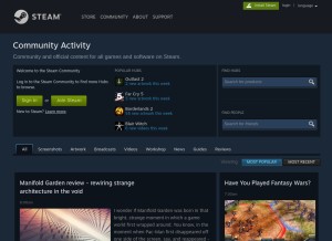 How steampowered.com looks like on a tablet such as an iPad.