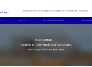 How steelbuildings.in looks like on a tablet such as an iPad.