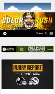 How steelers.com looks like on a mobile device such as an iPhone.