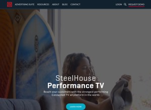 How steelhouse.com looks like on a tablet such as an iPad.