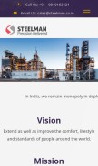 How steelman.co.in looks like on a mobile device such as an iPhone.