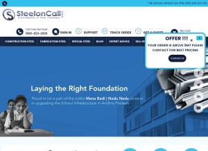 How steeloncall.com looks like on a tablet such as an iPad.