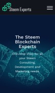 How steemexperts.com looks like on a mobile device such as an iPhone.