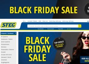 How steg-electronics.ch looks like on a tablet such as an iPad.