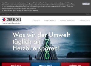 How steinbacher.at looks like on a tablet such as an iPad.