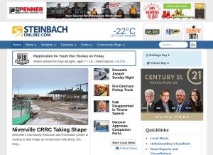 How steinbachonline.com looks like on a tablet such as an iPad.