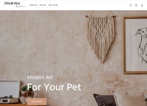 How stellarvilla.com looks like on a tablet such as an iPad.