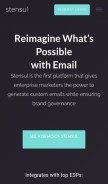 How stensul.com looks like on a mobile device such as an iPhone.
