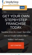 How stepbystep.com looks like on a mobile device such as an iPhone.
