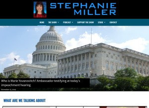 How stephaniemiller.com looks like on a tablet such as an iPad.