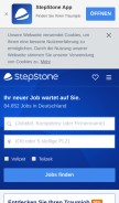 How stepstone.de looks like on a mobile device such as an iPhone.