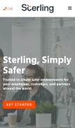 How sterlingcheck.com looks like on a mobile device such as an iPhone.