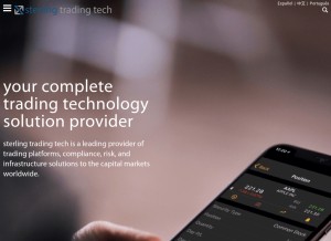 How sterlingtrader.com looks like on a tablet such as an iPad.