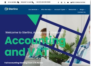 How sterlinxglobal.com looks like on a tablet such as an iPad.