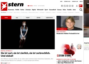 How stern.de looks like on a tablet such as an iPad.
