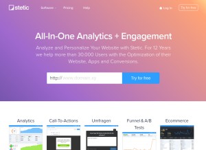 How stetic.com looks like on a tablet such as an iPad.