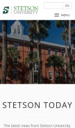 How stetson.edu looks like on a mobile device such as an iPhone.