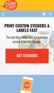 How stickergiant.com looks like on a mobile device such as an iPhone.