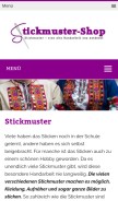 How stickmuster-shop.de looks like on a mobile device such as an iPhone.