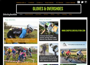 How stickybottle.com looks like on a tablet such as an iPad.