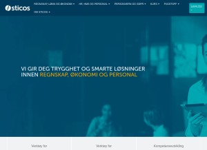 How sticos.no looks like on a tablet such as an iPad.