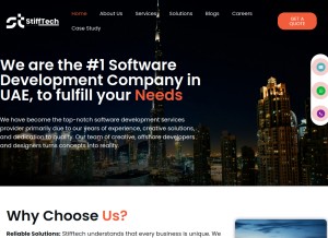 How stifftech.com looks like on a tablet such as an iPad.
