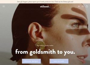 How stilnest.com looks like on a tablet such as an iPad.